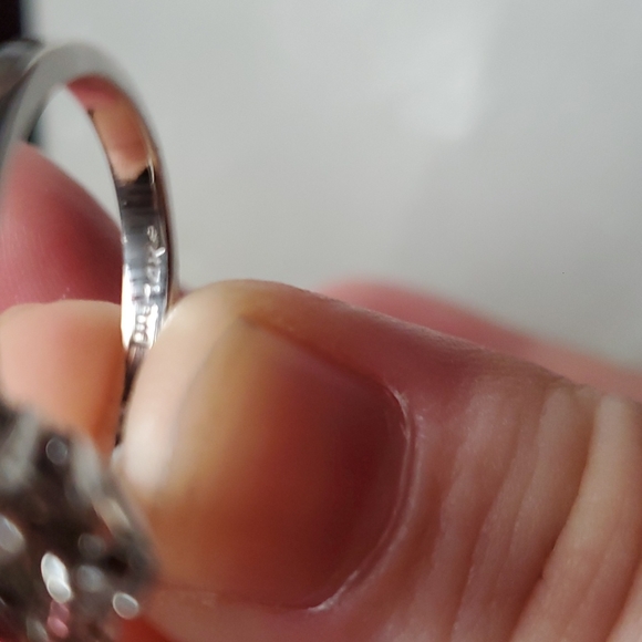 Pink tourmaline and diamond flower ring - Picture 4 of 5